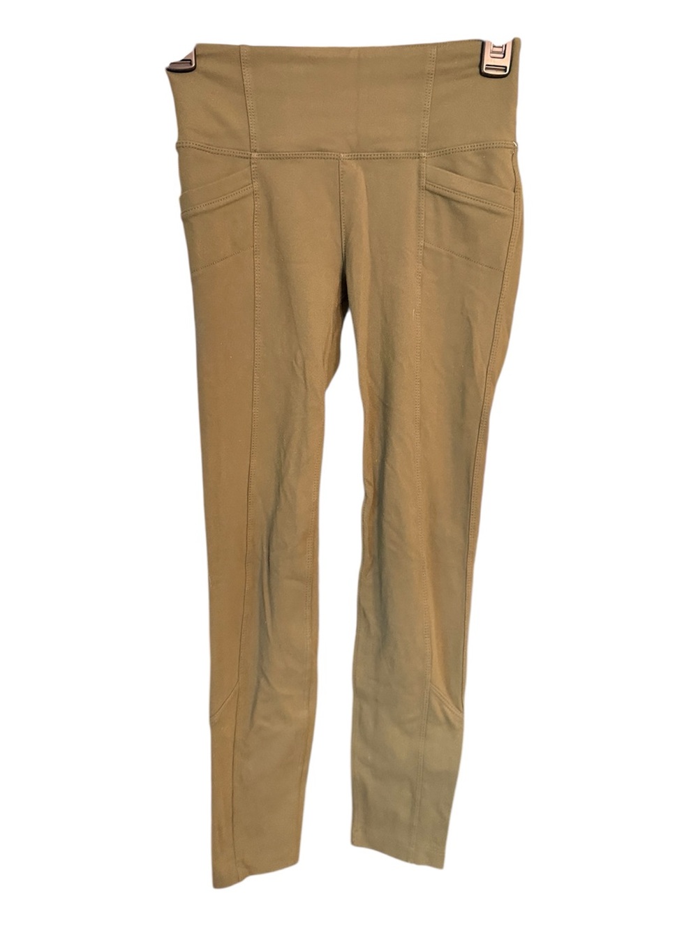 Athleta Metro High Waist Leggings Tan Green Color, size XXS